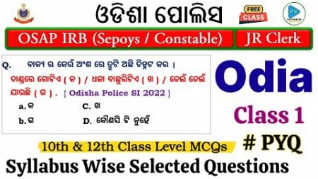 ଓଡ଼ିଆ ଗ୍ରାମାର ପ୍ରଶ୍ନ || Most Important Odia Grammar Questions || Odia Grammar Syllabus Wise MCQs ||