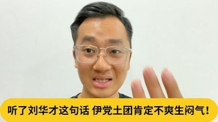 听了刘华才这句话，伊党土团肯定不爽生闷气！｜阿耀闲聊政治