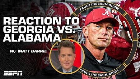 Alabama got CLOSURE on the Nick Saban era after beating Georgia - Matt Barrie | Paul Finebaum Show