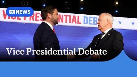 JD Vance and Tim Walz face off in US vice-presidential debate | ABC News