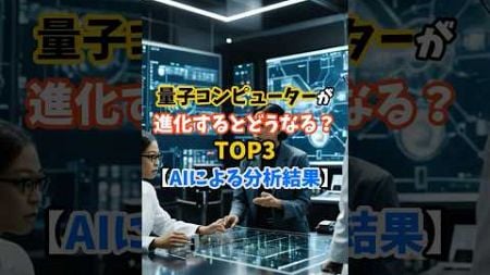 量子コンピューターが進化するとどうなる？TOP3【AIによる分析結果】#shorts #事実 #豆知識 #雑学 #量子コンピュータ #AI革命 #未来技術