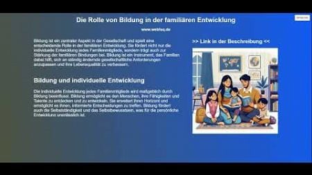 Die Rolle von Bildung in der familiären Entwicklung