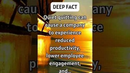 Quiet quitting can cause a company to experience reduced productivity, lower employee... #shorts