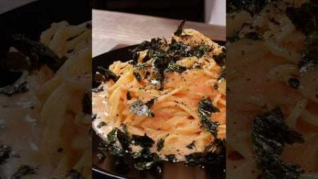 Spaghetti with cod roe sauce 🍝 #food