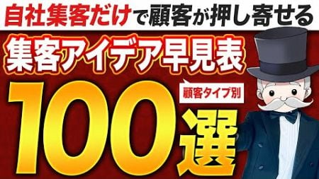 【完全保存版】ビジネス初心者でも失敗しない集客方法１００選を削除覚悟で公開！たった１動画で集客の全てが分かる！