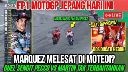 SUPER BRUTAL🔥MARQUEZ KEJUTKAN FP1 MOTOGP JEPANG 2024❗DUEL SENGIT PECCO VS MARTIN DI MOTEGI TERJADI❗