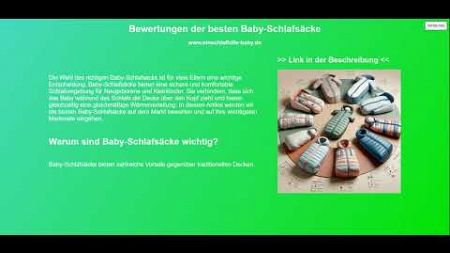 Bewertungen der besten Baby-Schlafsäcke