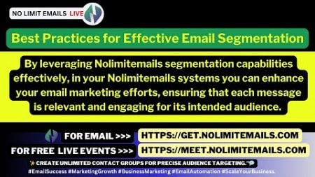 To Effectively Segment Your Prospects and Contacts in NoLimit Emails