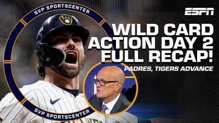 WILD CARD DAY 2 RECAP 👏 Brewers TIE IT UP 👀 Tigers, Royals &amp; Padres ADVANCE 🍿 | SC with SVP