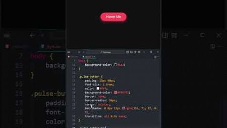 Dynamic Hover Button with Pulse Effect | HTML &amp; CSS #coding #webdesign #shorts