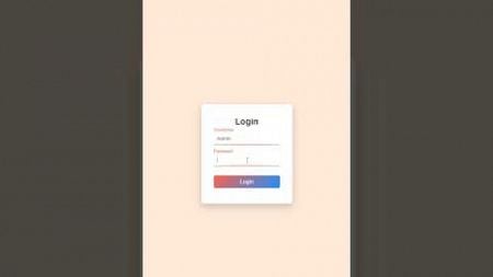 Interactive Animated Login Form with CSS | Creative Web Design Inspiration #coding #programming #css