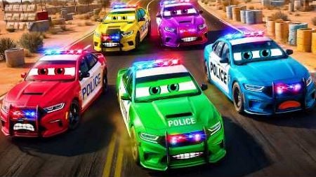 Police Cars Epic Racing Adventure: High-Speed Action in Hero Cars City Compilation!