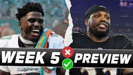 Week 5 Preview, Starts + Sits for Every Game | NFL Fantasy Football Show