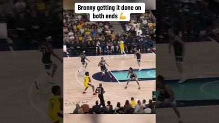 Bronny getting it done on both ends 🙌 #shorts