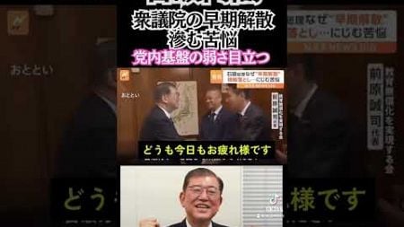 石破内閣 衆議院の早期解散 滲む苦悩 #石破茂 #石破内閣