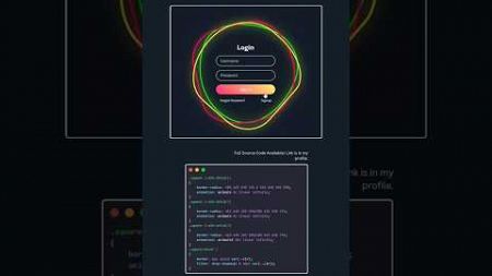 animated login form #coding #css #html #javascript #ytshorts #shorts #viralvideo #webdesign #python