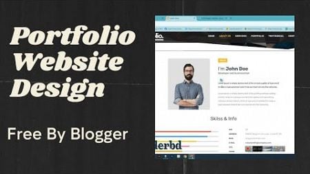 Portfolio Website Design by Free Blogger Template