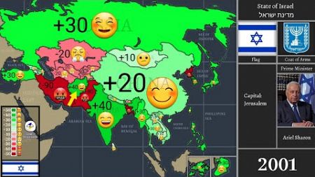 Relations between Israel &amp; Asia (1948-2024) Every Year