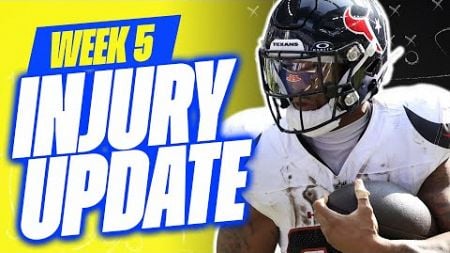 🔥MUST SEE Week 5 INJURY UPDATES 🔥- Fantasy Football Advice