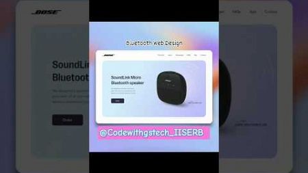 Bluetooth Web Design Using HTML CSS JS | #shorts #viralshorts #trendingshorts #ytshorts #webdesign