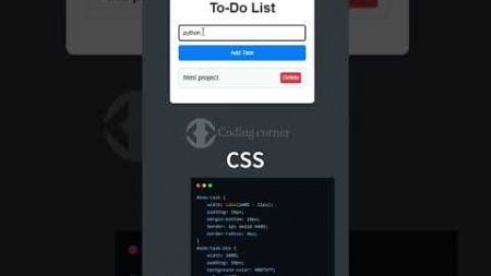 To-Do List html,CSS,JS#coding #bca #webdesign #important #bcastudies #htmlcss #html #css #shorts