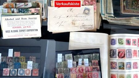 Briefmarken Verkaufsfilm: Schatzsuche und Verkauf Kommissionskiste 9 mit Briefmarken, Briefen usw.