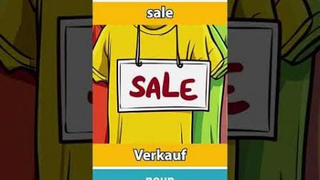 🇬🇧🇩🇪 sale - Verkauf : vocabulary builder : learn English : Lernen wir Englisch