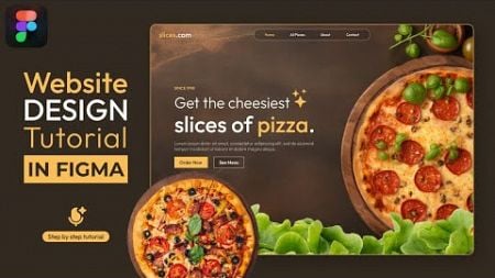 Pizza Website UI Design Figma Tutorial || Step by Step || DVxUI