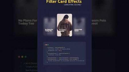 Filter Card Effects using HTML CSS only #shorts #cardanimation #cardhover #webdesign #shortsfeed