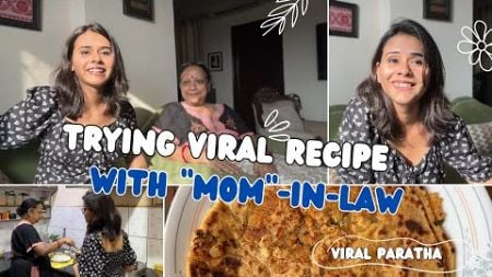 Tried *VIRAL RECIPE* with my mother-in-law 🥰😍 | 4 in 1 Paratha recipe 😋 | Swati Dwivedi