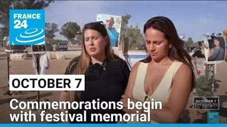 &#39;Difficult day&#39;: October 7 commemorations begin with Nova festival memorial • FRANCE 24 English