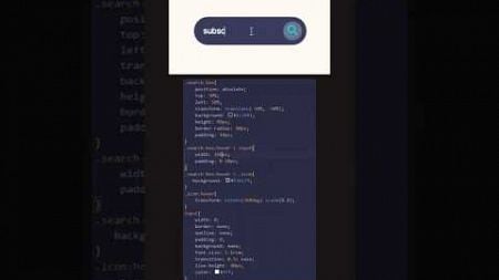 Animated Search Input #webdesign #shorts #shortsfeed #cssanimation #animation #webdevelopment #viral