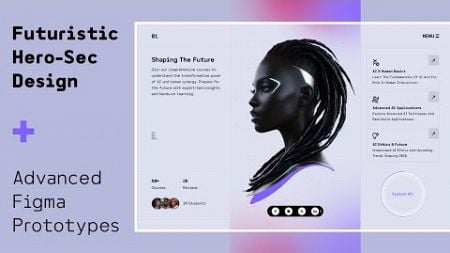 Futuristic Web-Page Design | Advanced Figma Prototypes &amp; Interactions | Step-by-Step Guide