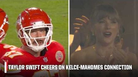 Taylor Swift on the edge of her seat as Travis Kelce &amp; the Chiefs drive downfield 🥹 | NFL on ESPN