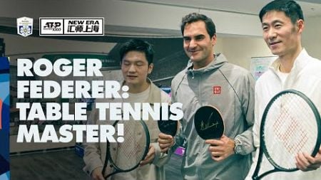 Roger Federer Plays Table Tennis With Zhang Zhizhen, Fan Zendong, and Wang Liqin 🏓