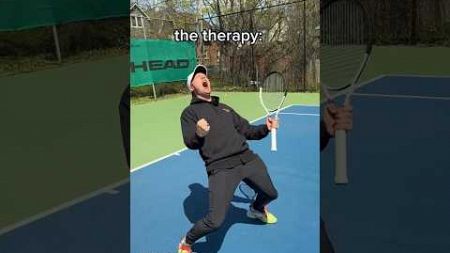 Tennis is a therapy. The therapy 🤣 🎥 @CoachConorCasey #tennis