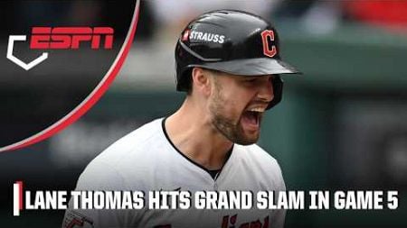 LANE THOMAS GRAND SLAM 😱 Guardians beat Tigers in Game 5, advance to ALCS | ESPN MLB