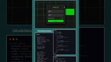Login Form Animation using CSS 👾👨‍💻 #webdesign #htmlcss #frontendwebdeveloper #music #shorts #css