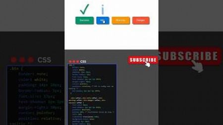 CSS Button With Icons Tooltips #coding #webcoding #webdesign #htmlcss #programming#shorts #trending