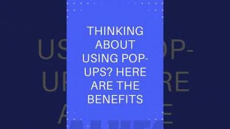 Unlock the Power of Pop-Ups: Boost Engagement in Seconds! | #shorts #digitalmarketing #popup