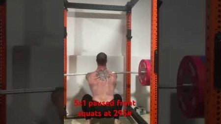 Paused front squats 5x1 #fitness #garagefitness #motivation #power