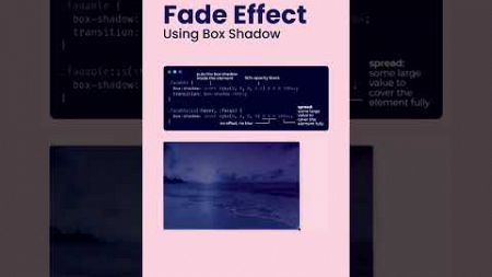 Fade In Effect using CSS by using box shadow #shorts #shortsfeed #webdesign #webdevelopment #coding