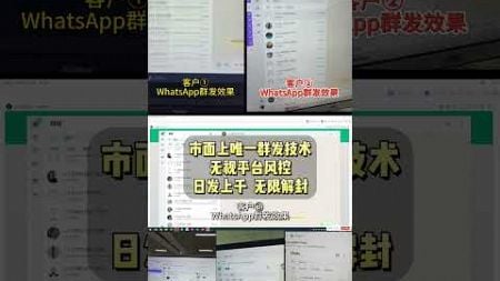 ws 超级群发2.0群发技术全面升级支持埋雷测试不限制国家地区不限制发送文案不限制发送数量发送更丝滑