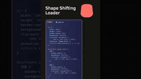 Shape Shifting Loader in Css #shorts #shortsfeed #loader #webdesign #webdevelopment #coding #code