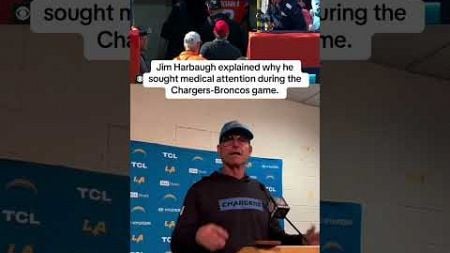 Jim Harbaugh explains why he sought medical attention (via @khrisrhim1/X) #shorts