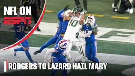 ANOTHER AARON RODGERS HAIL MARY ‼️ Jets STUN Bills with Allen Lazard TD to end half 😲 | NFL on ESPN