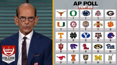 ESPN &quot;breaks down&quot; College Football AP Top 25 after Week 7: Texas remains No. 1; Oregon up to No. 2