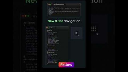 9 Dots Navigation: A Modern UI Design Tutorial #shorts #programming #coding