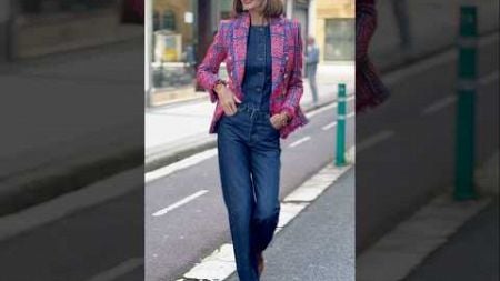 Blazer Rosa Desflecado: iElegancia Sostenible! #tweed #fashion #tendencia #outfit #over50style