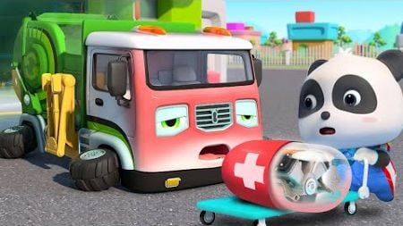 Garbage Truck is Sick Song | Cars Rescue Song | Nursery Rhyme &amp; Kids Song | BabyBus - Cars World